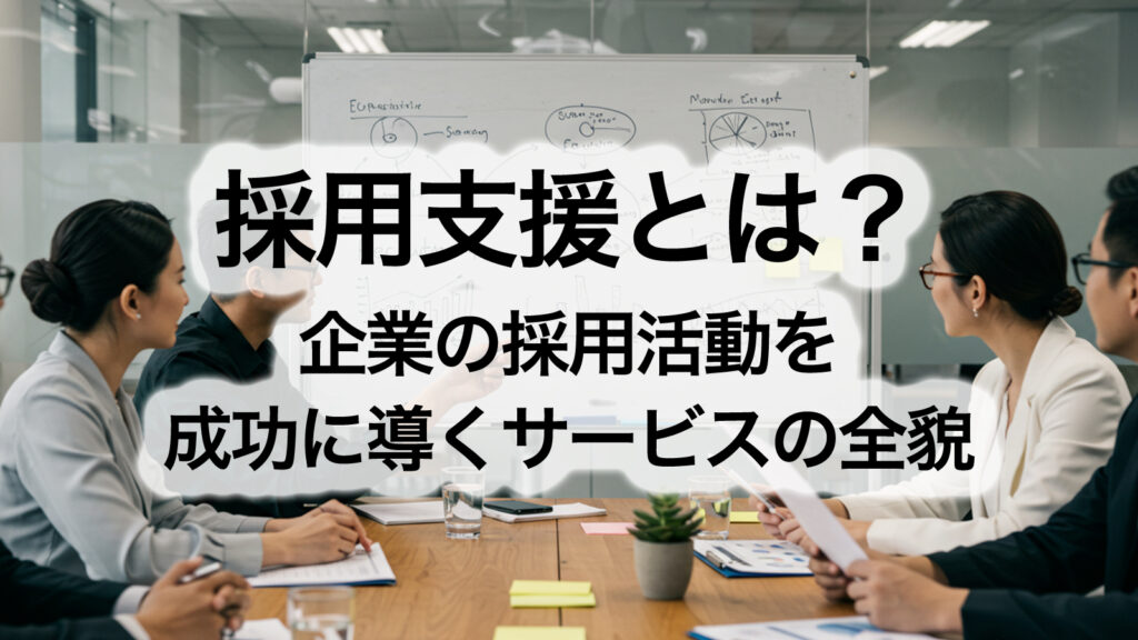 企業の採用戦略について会議するビジネスチームの様子